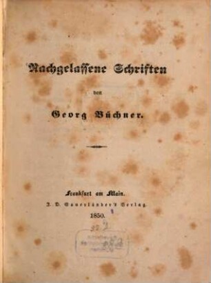 Nachgelassene Schriften