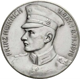 Medaille zur Erinnerung an Prinz Heinrich von Bayern, 1916