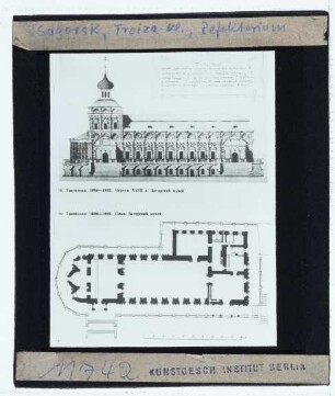 Sergijew Possad, Dreifaltigkeitskloster : Fassade, Grundriss