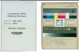 Entnazifizierung Charlotte Wendel , geb. 23.06.1902 ()