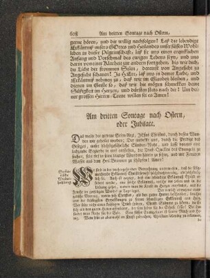 Am dritten Sontage nach Ostern, oder Jubilate. [u.a.]