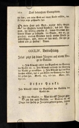 162-175, Jesus zeigt sich seinen Juengern auf einem Berge in Galilaea.