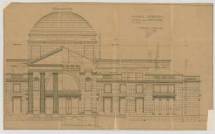 Thiersch, Friedrich von; Wiesbaden; Kurhaus - Westfassade (Schema)