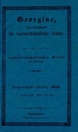 Vierunddreißigster Jahrgang, 1857. Zweites Heft. März und April.