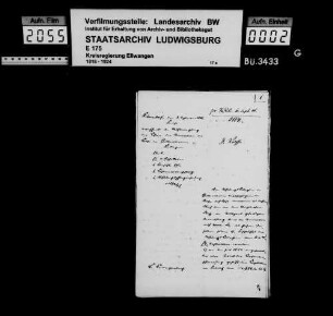 Schuldenwesen der Stiftungspflege Haubersbronn