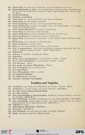 Textilien und Teppiche (Nr. 423-456)