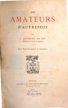 Les Amateurs d'autrefois