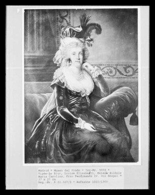Bildnis der Maria Carolina, Frau Ferdinands IV. von Neapel