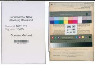 Entnazifizierung Gerhard Guenner , geb. 02.04.1906 (Amtssekretaer)