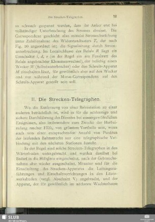 II. Die Strecken-Telegraphen