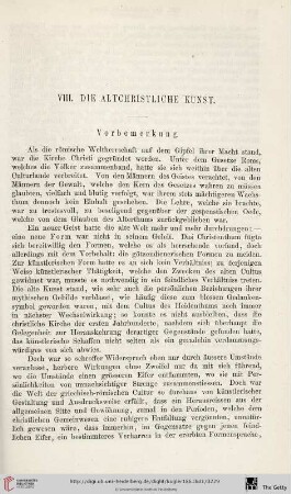 VIII. Die Altchristliche Kunst