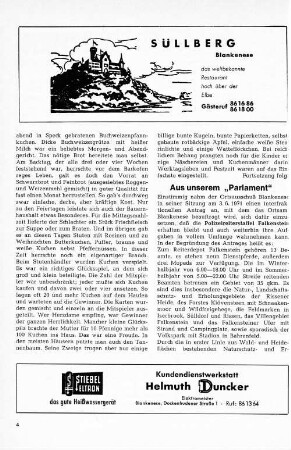 Aus unserem "Parlament"