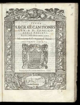 Girolamo Belli: Sacrae cantiones cum B. V. cantico denis vocibus. Tenore
