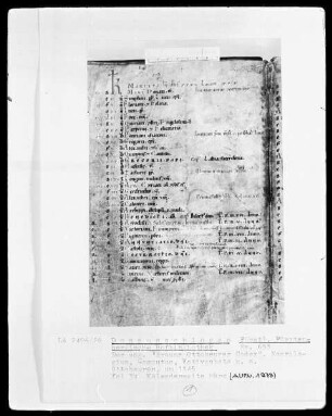 Hs. 653 & Braune Ottobeurer Codex & Necrologium Computus & fol 3v