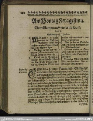 Am Sontag Sexagesima. Vom Samen auff viererley Land, Luc. 8.