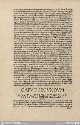 Caput Secundum. Quomodo instrumentum...