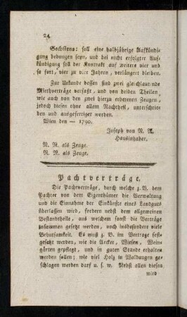 24-36, Pachtverträge. - Gesellschaftsverträge.