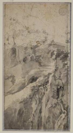 Felslandschaft mit Wasserfall