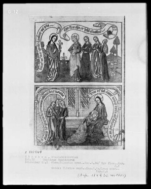 Canticum Canticorum (Allegorische Übertragung des Hohenliedes) — Zwei Szenen zum Hohenlied, Folio 3 verso