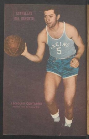 Leopoldo Contarbio, eficiente valor del Racing Club - [Fotografía] : Estrellas del deporte