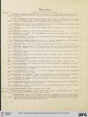 Silberarbeiten (NR. 105-197)