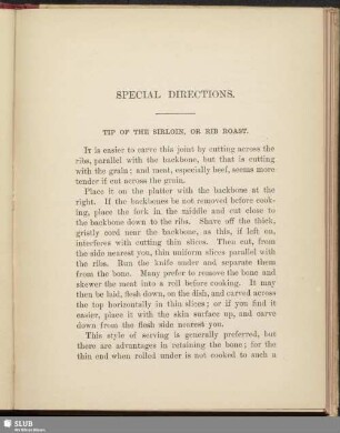 Special directions