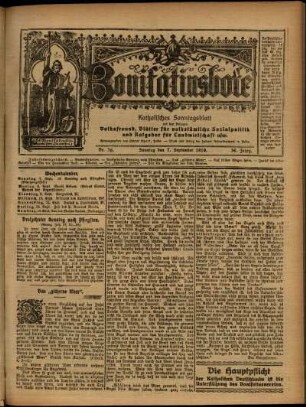 Ausgabe vom Sonntag, den 07. September 1919.