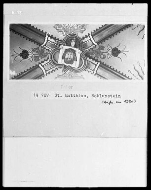 Schlussstein mit Darstellung der heiligen Veronika