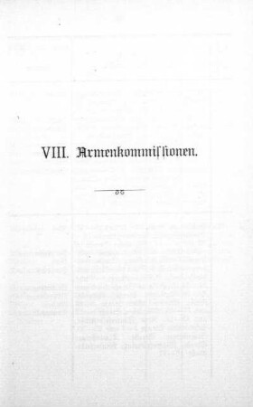 VIII. Armen-Commissionen, deren Mitglieder und Armenärzte