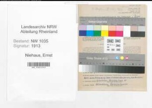 Entnazifizierung Ernst Niehaus , geb. 09.05.1901 (Kaufmaennischer Angestellter)