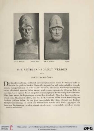 Wie Antiken ergänzt werden