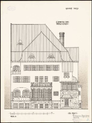 Wohnhaus für einen Architekten, Berlin: Südansicht 1:50