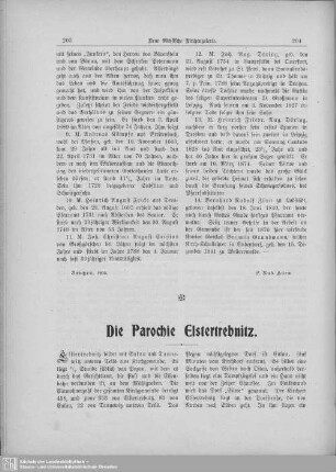 Die Parochie Elstertrebnitz