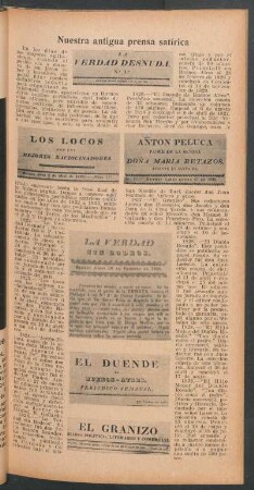 Nuestra antigua prensa satírica
