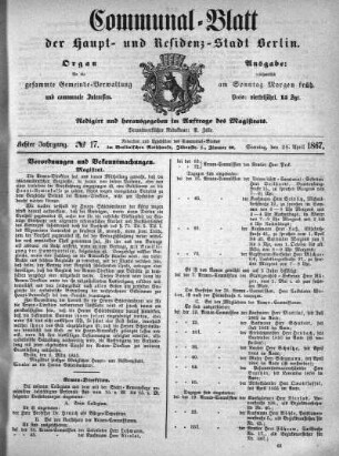 1867,17: No. 17, 28. April 1867