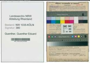 Entnazifizierung Guenther Eduard Guenther , geb. 29.04.1883 (Werkmeister)