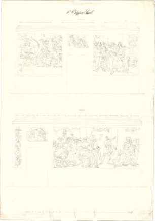 Klenze, Leo von; München; Residenz, Festsaalbau - Odyssee Saal - Wandgemälde (Ansichten)