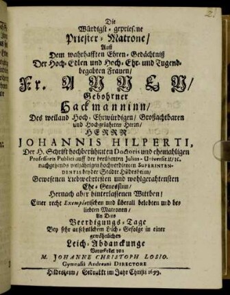 Die Würdigst-gepriesene Priester-Matrone