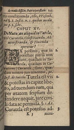 Caput XV. De Nutu