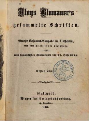 Aloys Blumauer's gesammelte Werke, 1