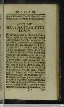Casus XXIV. Ulcus Pectoris Fistulosum