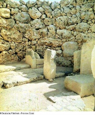 Malta. Mgarr. Tempelanlage Ta' Hagrat, Südtempel