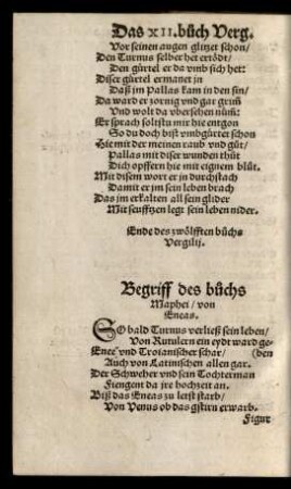 Begriff des buchs Maphei/ von Eneas.