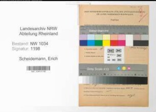 Entnazifizierung Erich Scheidemann , geb. 26.04.1906 (Stabszahlmeister)