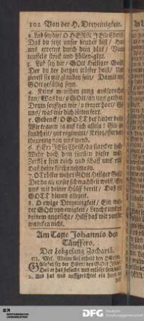 Am Tage Johannis des Täuffers.