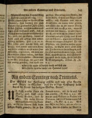 543-556, Am andern Sonntage nach Trinitatis