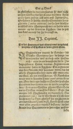 Dat II. Capittel.