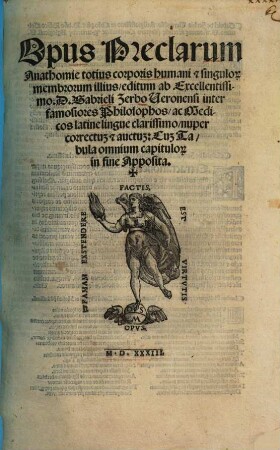 Opus praeclarum anathomie totius corporis humani & singulorum membrorum illius
