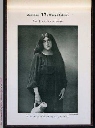 Porträt von Anna Bahr-Mildenburg