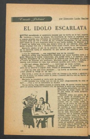El ídolo escarlata : Cuento policial